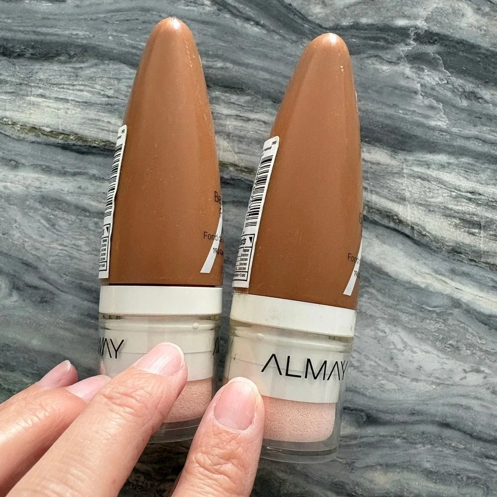 Almay Best Blend Forever Makeup SPF 40 Foundation 190 Caramel 1oz Lot of 2